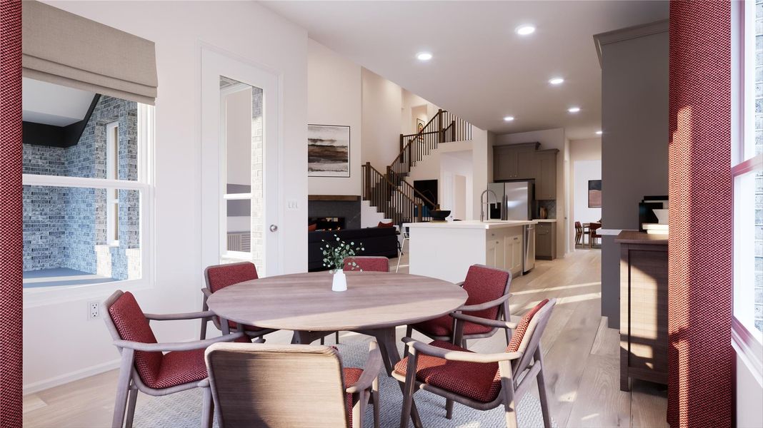 Furnished interior view inside a new home in Samara: Wentworth, League City (Image 30).