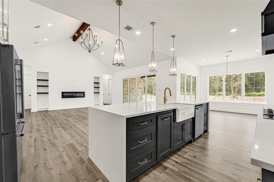 Furnished interior view inside a new home in , Conroe (Image 4).