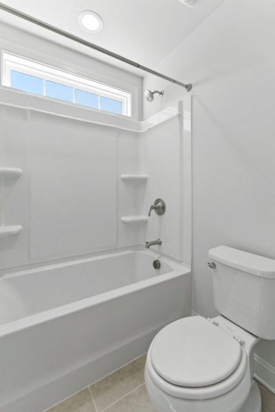 Representative furnished interior of a home built from the Fairfield Lux by Keystone Homes NC in Weybridge, Burlington (Image 62).