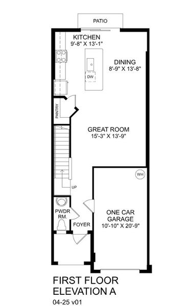 2D floor plan layout for the Mayport by Ryan Homes in Pine Pointe at Astonia, Davenport, FL (Image 2).