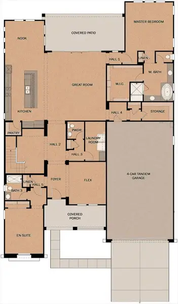 2D floor plan layout for the Spud Point by Fulton Homes in Sonoma Coast, Queen Creek, AZ (Image 3). 2D floor plan layout for the Spud Point by Fulton Homes in Sonoma Coast, Queen Creek, AZ (Image 3).