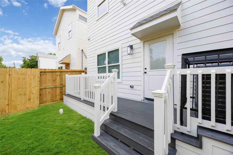 Exterior details and patio area of a home in , Houston (Image 22). Exterior details and patio area of a home in , Houston (Image 22).