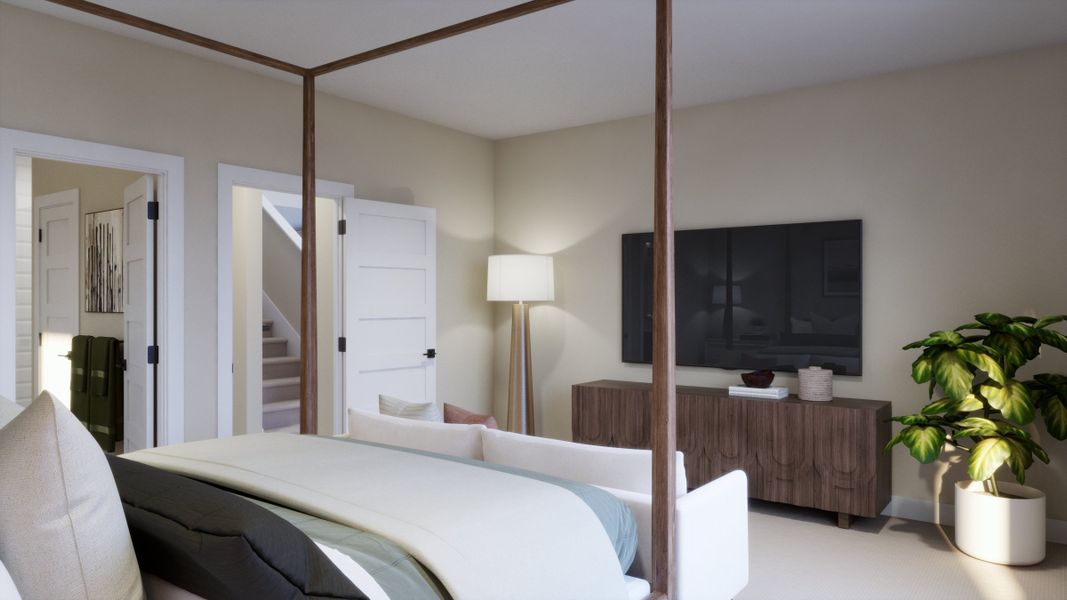 Furnished interior view inside a new home in Lariat, Liberty Hill (Image 9).