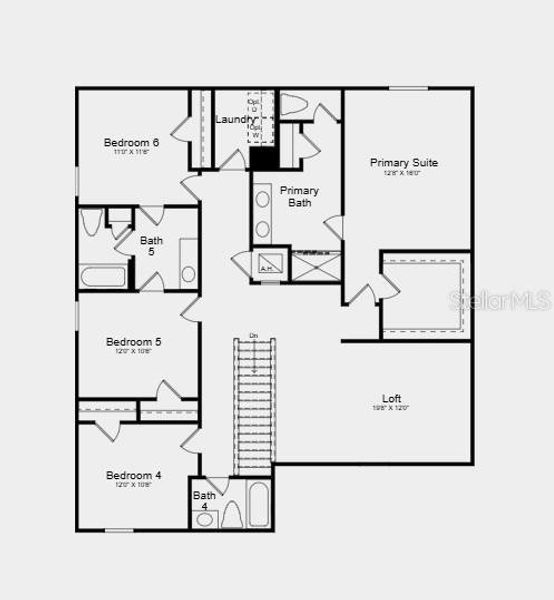2D floor plan layout of this home in Westview Community Group Page, Kissimmee, FL (Image 3).