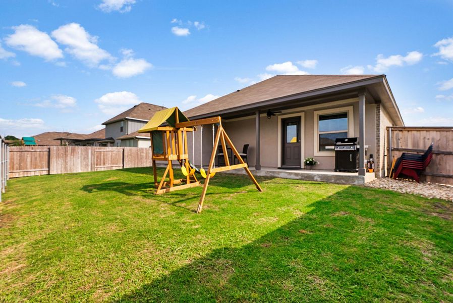 Back yard. Back yard.