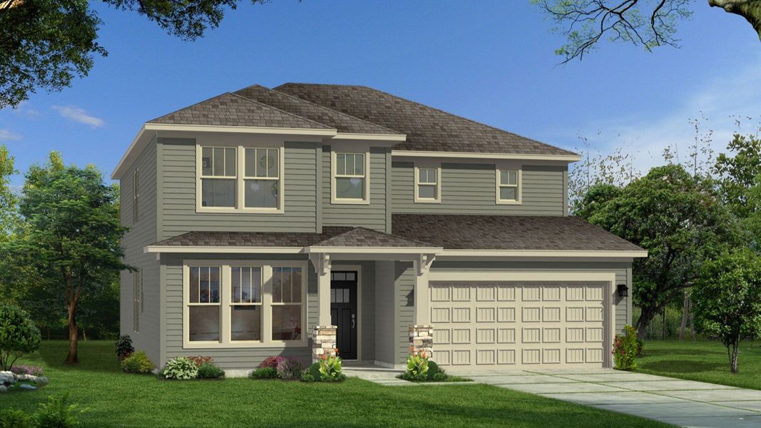 Representative exterior photo of a completed home built from the Drayton by DRB Homes in Walnut Ridge, Inman, SC (Image 20). Representative exterior photo of a completed home built from the Drayton by DRB Homes in Walnut Ridge, Inman, SC (Image 20).
