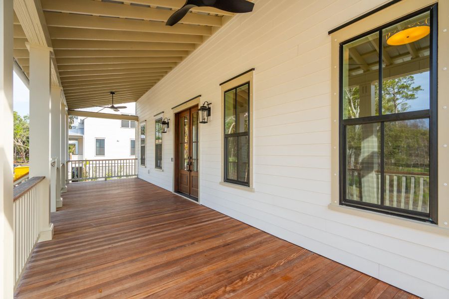 Exterior details and patio area of a home in , Johns Island (Image 3).
