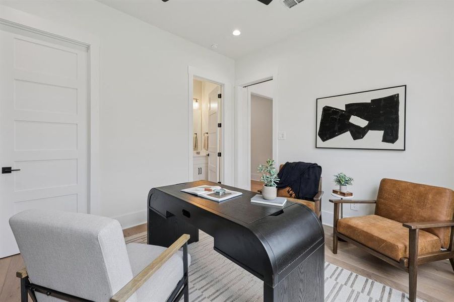 Furnished interior view inside a new home in , Dallas (Image 19).