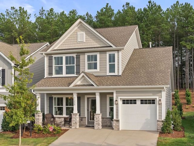 Representative exterior photo of a completed home built from the Preston by True Homes in Edgewater - The Cottages, Lancaster, SC (Image 2).