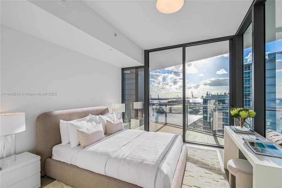Furnished interior view inside a new home in Five Park, Miami Beach (Image 8).