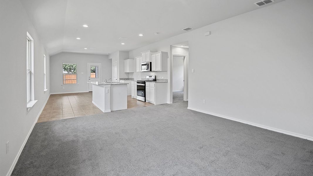 Representative unfurnished interior of a home built from the Brooke by D.R. Horton in The Hills at Reunion, Newark (Image 18). Representative unfurnished interior of a home built from the Brooke by D.R. Horton in The Hills at Reunion, Newark (Image 18).