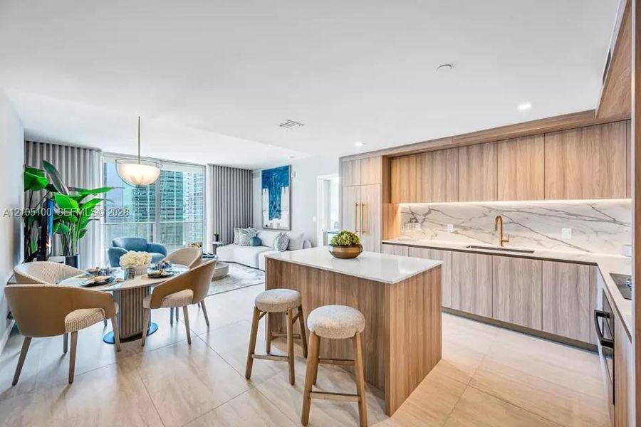 Furnished interior view inside a new home in , Miami (Image 10).