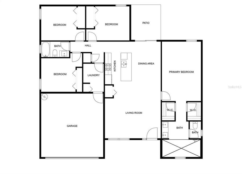 2D floor plan layout of this home in , Ocklawaha, FL (Image 3).