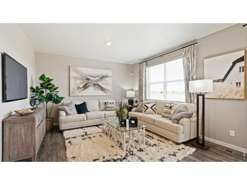 Furnished interior view inside a new home in Vantage, Berthoud (Image 7). Furnished interior view inside a new home in Vantage, Berthoud (Image 7).