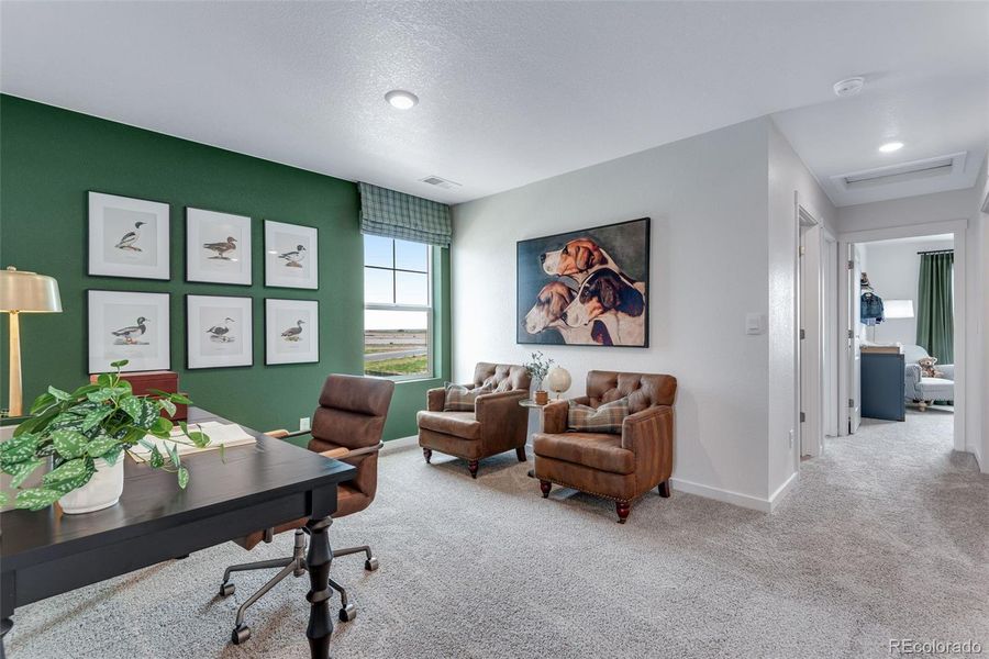 Furnished interior view inside a new home in Revere at Johnstown, Johnstown (Image 5). Furnished interior view inside a new home in Revere at Johnstown, Johnstown (Image 5).