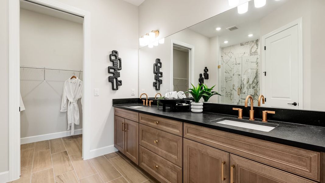 Furnished interior view inside a new home in Esplanade by the Islands, Naples (Image 13).