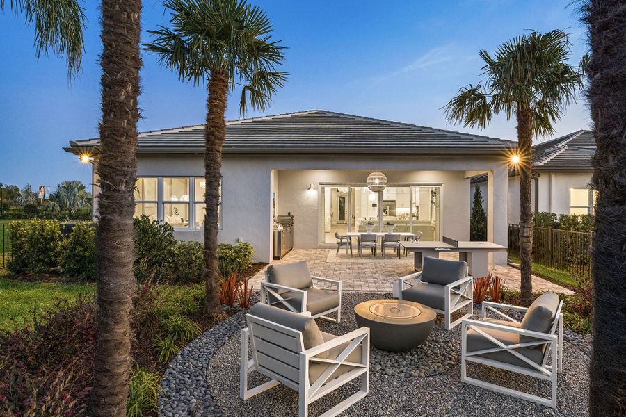 Representative exterior photo of a completed home built from the Elena by GL Homes in Valencia Ridge, Wesley Chapel, FL (Image 19). Representative exterior photo of a completed home built from the Elena by GL Homes in Valencia Ridge, Wesley Chapel, FL (Image 19).