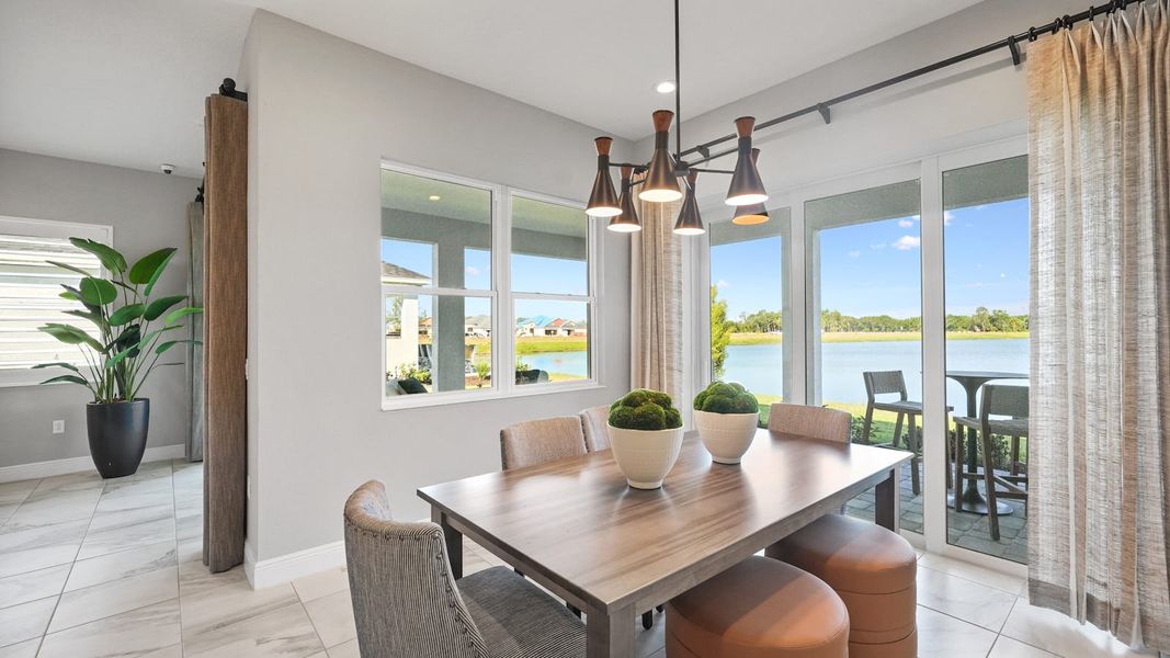 Furnished interior view inside a new home in Palm Grove, Lakewood Ranch (Image 17). Furnished interior view inside a new home in Palm Grove, Lakewood Ranch (Image 17).
