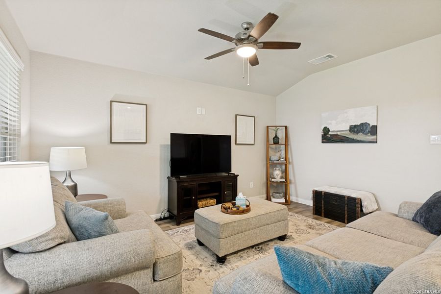 Furnished interior view inside a new home in Lark Canyon, New Braunfels (Image 24). Furnished interior view inside a new home in Lark Canyon, New Braunfels (Image 24).