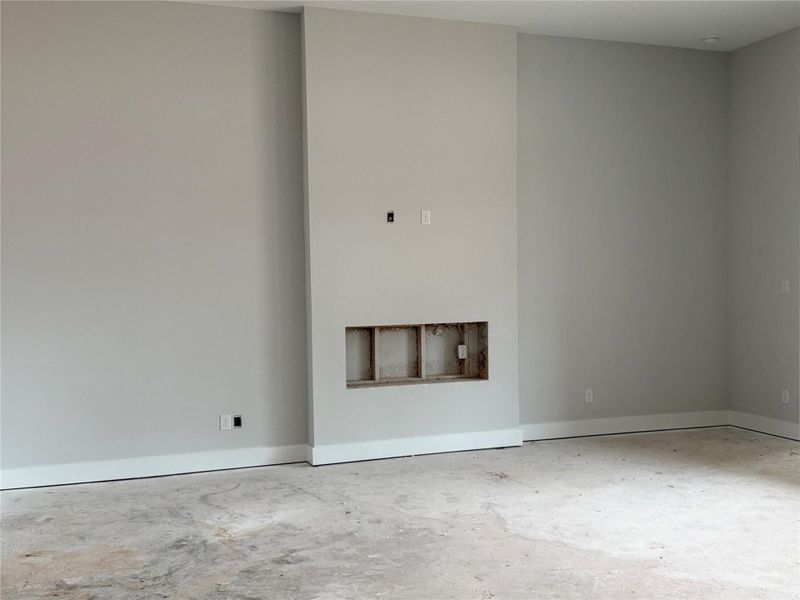 Family room - Electric Fireplace for a modern look and feel.