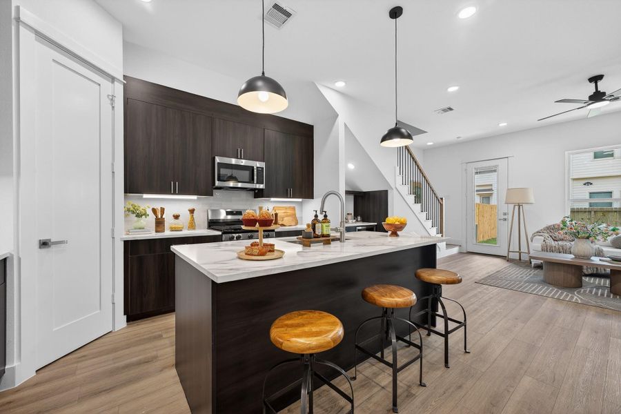 Furnished interior view inside a new home in , Houston (Image 8).