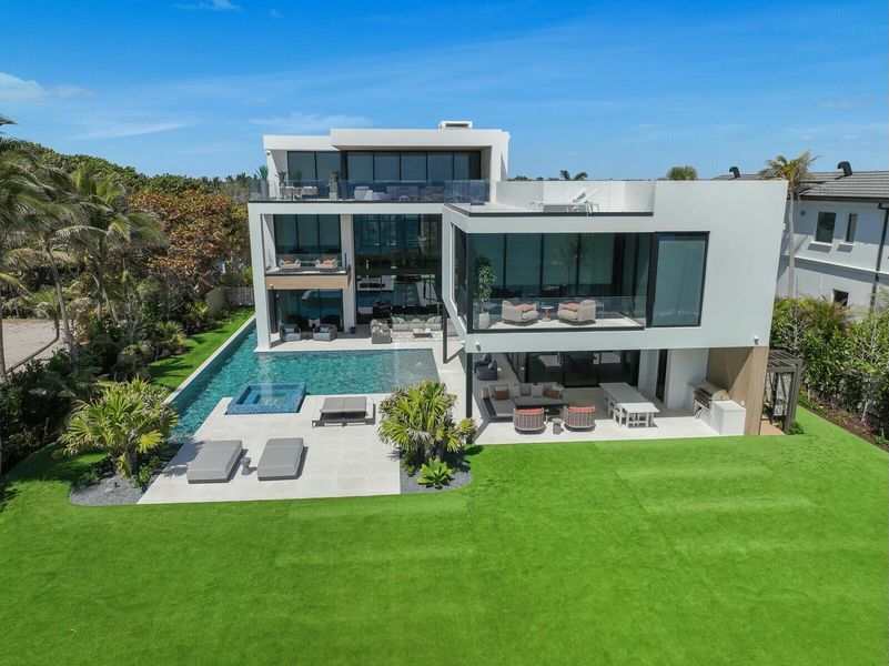 Front exterior of a new home in , Hillsboro Beach, FL, highlighting curb appeal (Image 27).