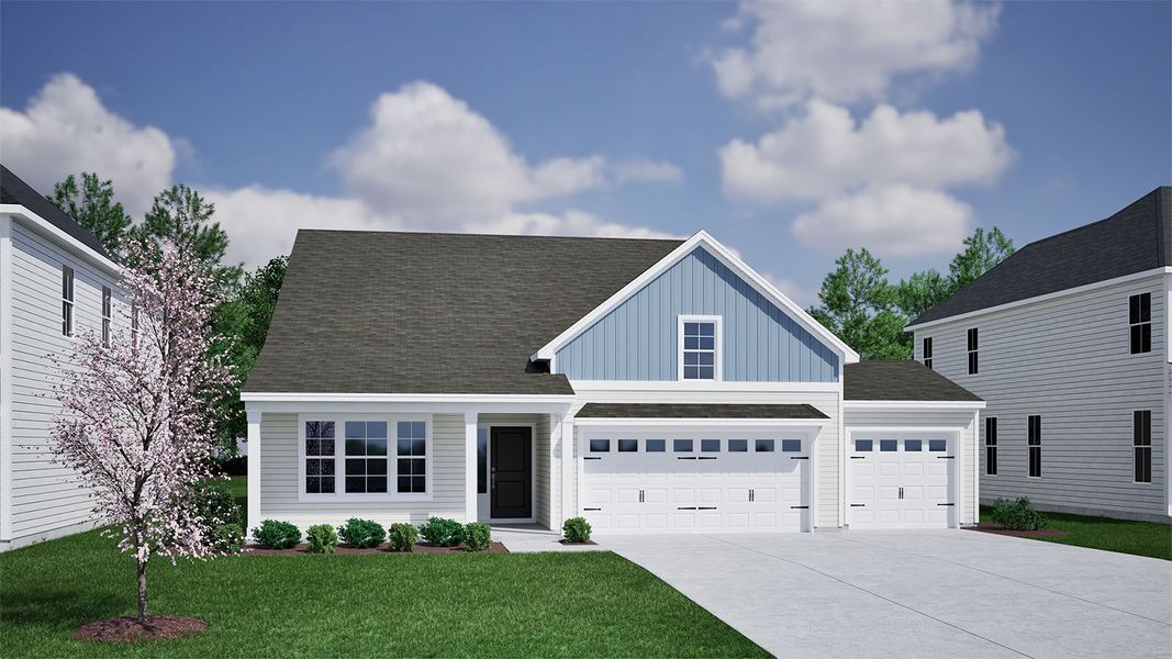 Representative exterior photo of a completed home built from the Gwinnett II - Genesis Value Collection by Mungo Homes in Stapleton, Clemmons, NC (Image 11).