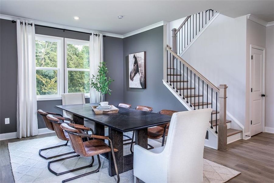 Furnished interior view inside a new home in Hopewell Reserve, Cumming (Image 28). Furnished interior view inside a new home in Hopewell Reserve, Cumming (Image 28).