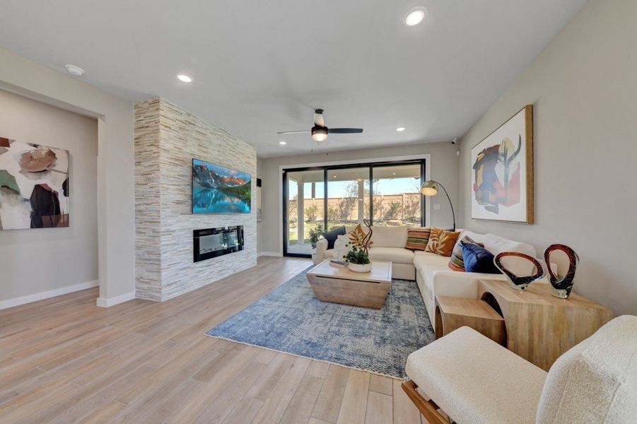 Representative furnished interior of a home built from the Maverick by Hakes Brothers in Veranda Designer, San Antonio (Image 11).