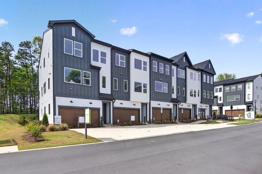 Front exterior of a new home in Archer Row, Charlotte, NC, highlighting curb appeal (Image 2). Front exterior of a new home in Archer Row, Charlotte, NC, highlighting curb appeal (Image 2).