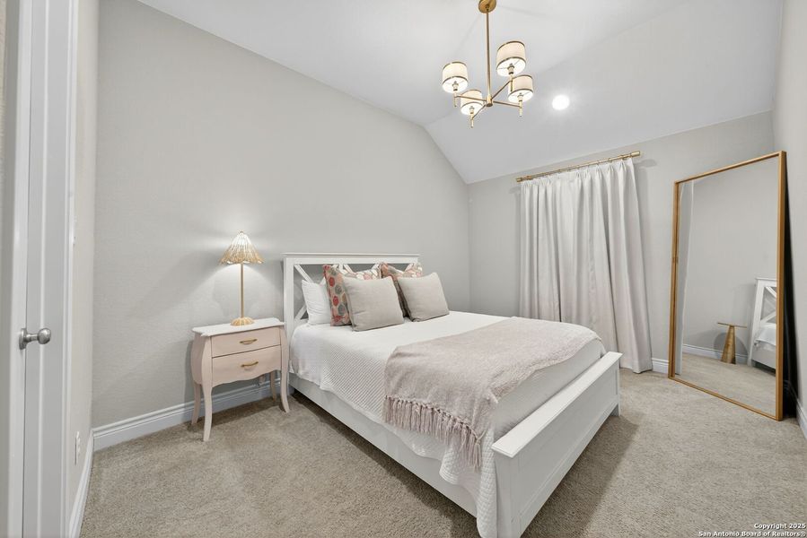 Furnished interior view inside a new home in Cibolo Canyons 60', San Antonio (Image 30).