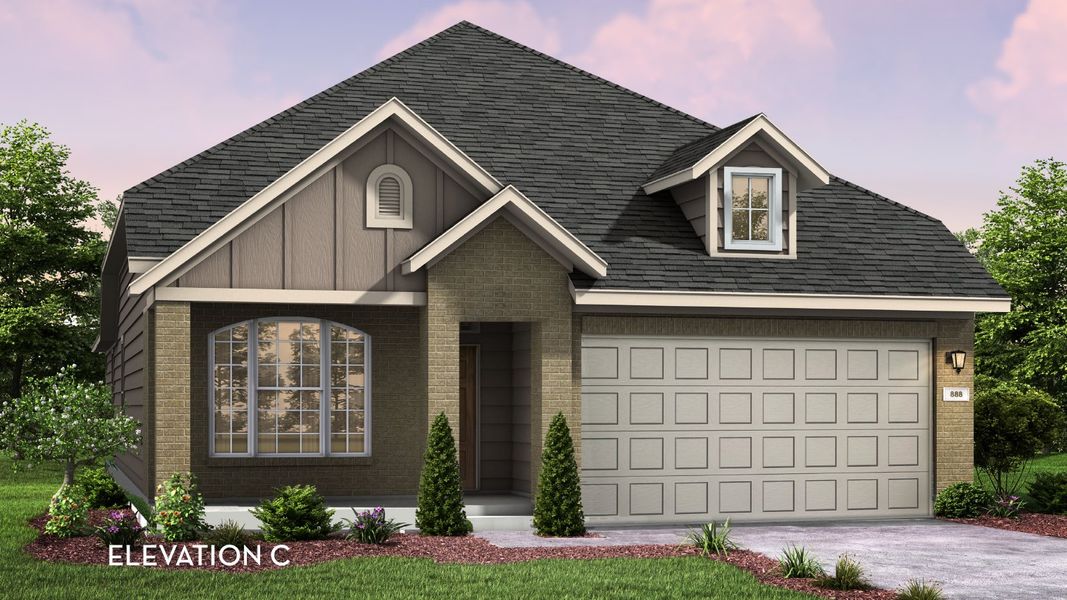 Representative exterior photo of a completed home built from the Comanche by CastleRock Communities in Travis Ranch, Forney, TX (Image 15). Representative exterior photo of a completed home built from the Comanche by CastleRock Communities in Travis Ranch, Forney, TX (Image 15).