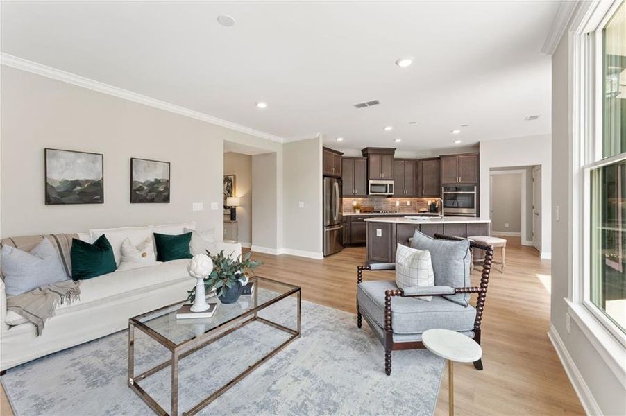 Furnished interior view inside a new home in The Courtyards at Redbud Lane, Canton (Image 6).