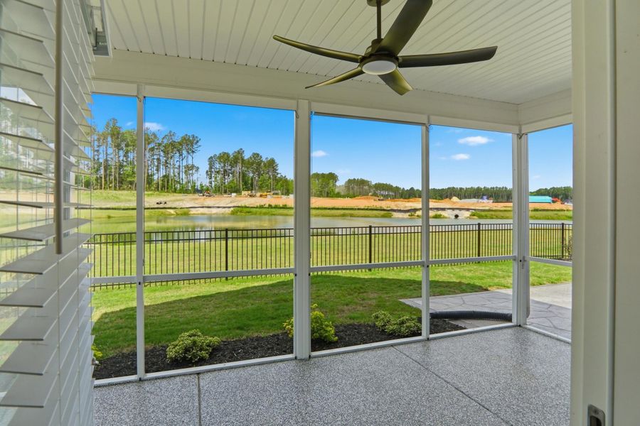 Exterior details and patio area of a home in Horizons at Summers Corner | 55+, Summerville (Image 37).