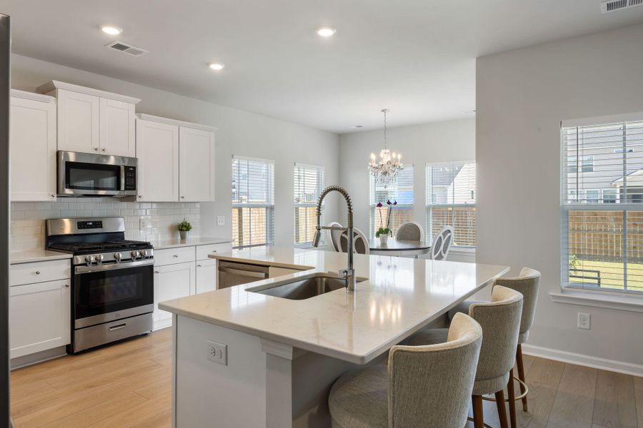 Furnished interior view inside a new home in Sweetgrass at Summers Corner: Arbor Collection, Summerville (Image 35). Furnished interior view inside a new home in Sweetgrass at Summers Corner: Arbor Collection, Summerville (Image 35).