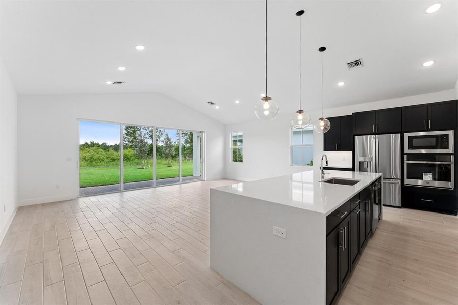 Kitchen, Great Room & Dining Area Kitchen, Great Room & Dining Area