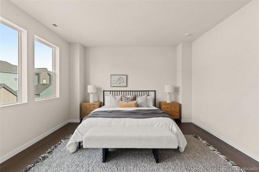 Furnished interior view inside a new home in Lyric at Ridgegate, Lone Tree (Image 43).