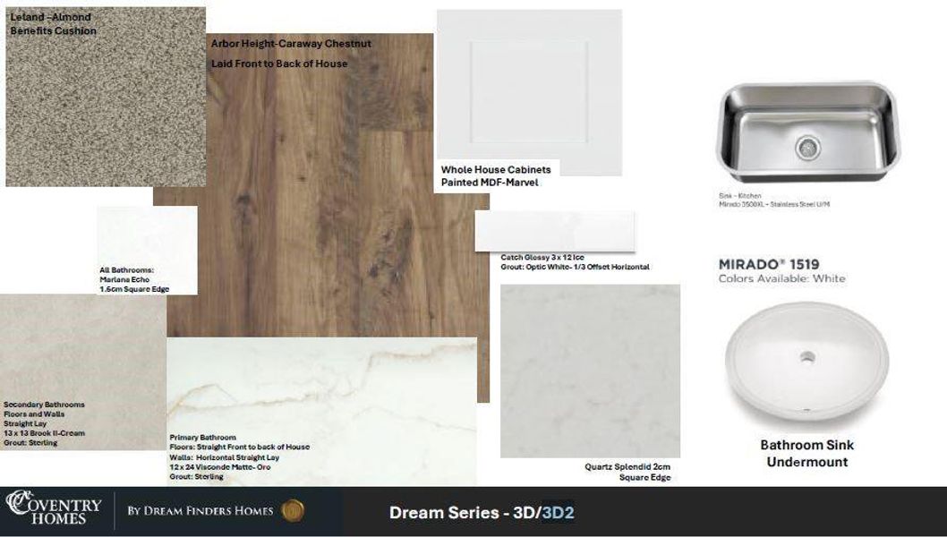 Sample of building materials used in homes in Westridge Cove, Conroe (Image 4).
