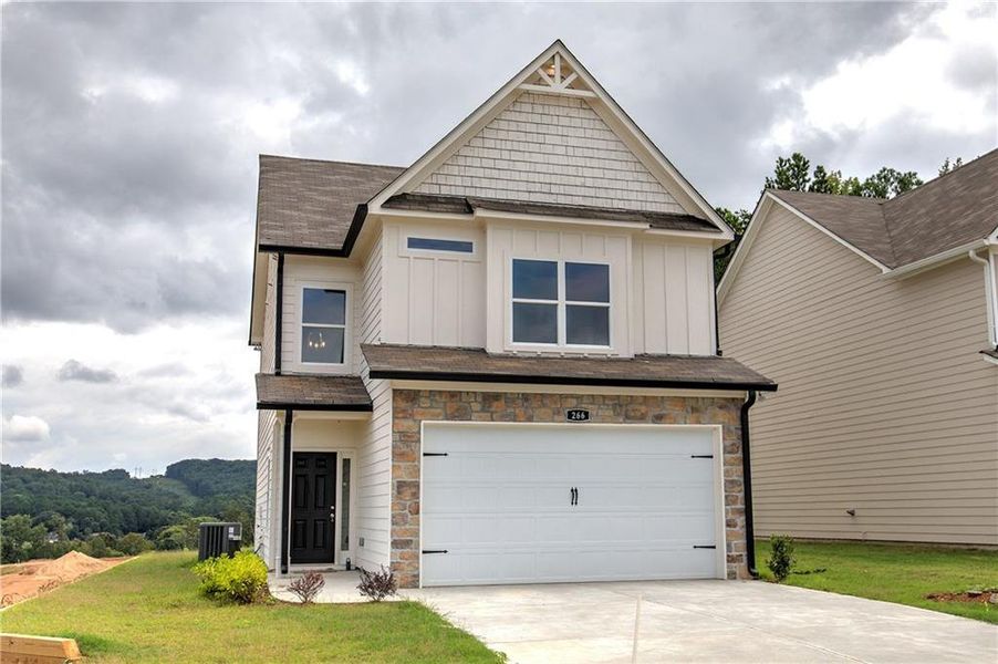 Front exterior of a new home in , Cartersville, GA, highlighting curb appeal (Image 2). Front exterior of a new home in , Cartersville, GA, highlighting curb appeal (Image 2).