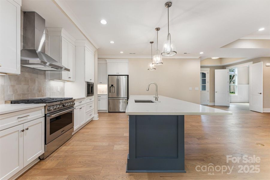 Kitchen with Hybrid Gas Range