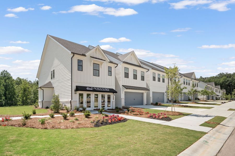 Front exterior of a new home in The Reserve at Gainesville Township, Gainesville, GA, highlighting curb appeal (Image 1). Front exterior of a new home in The Reserve at Gainesville Township, Gainesville, GA, highlighting curb appeal (Image 1).