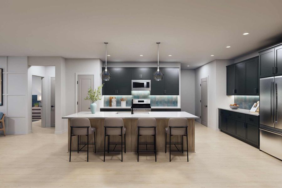 Representative furnished interior of a home built from the The Tangley by David Weekley Homes in Beacon Point at Lago Mar - Overlook Collection, Texas City (Image 5).