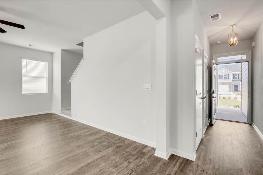 Representative unfurnished interior of a home built from the Sudbury by D.R. Horton in Laurel Park Townhomes, Hephzibah (Image 32).