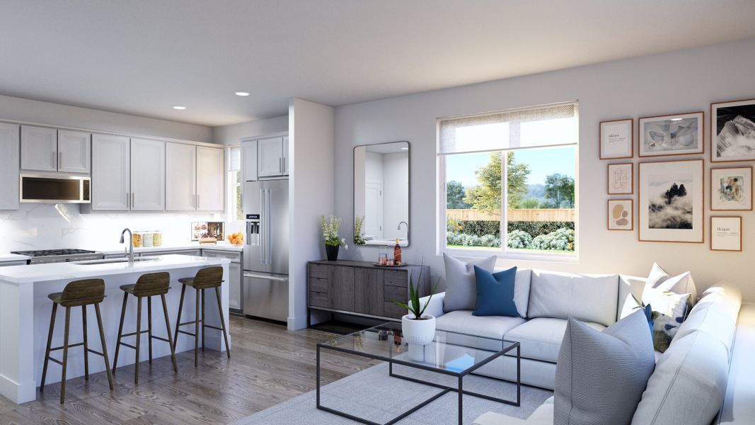 Representative furnished interior of a home built from the Congaree by Risewell Homes in Spring Valley, Longmont (Image 7).