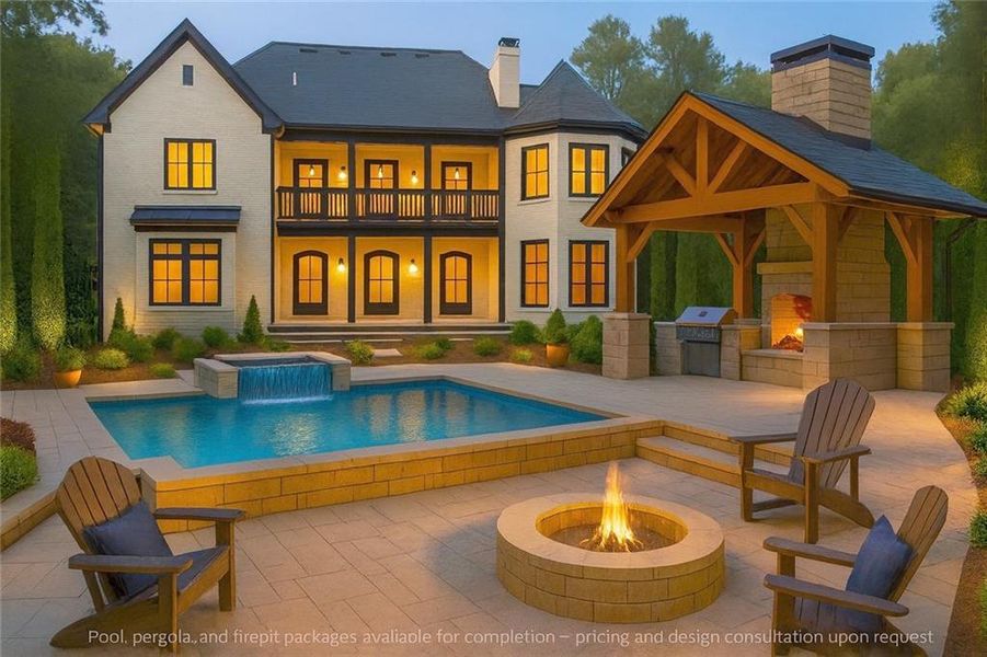 Exterior details and patio area of a home in , Roswell (Image 3).