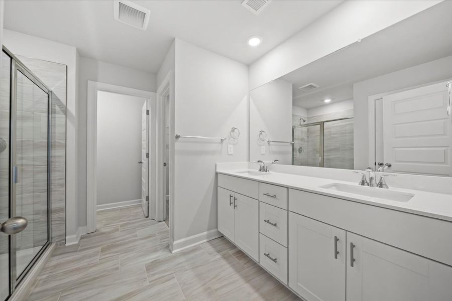 Furnished interior view inside a new home in Village at White Pine, Pendleton (Image 7).