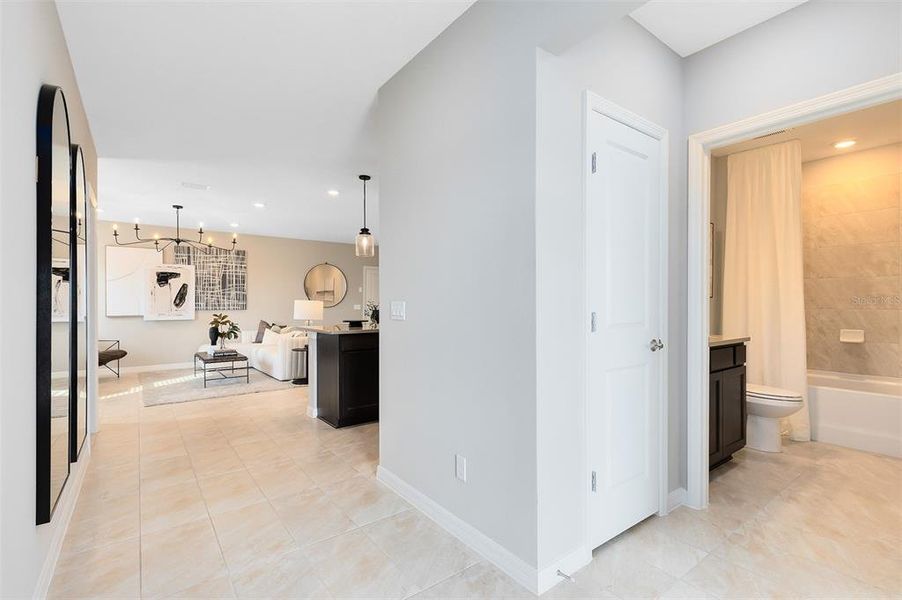 Furnished interior view inside a new home in EverBe, Orlando (Image 11).
