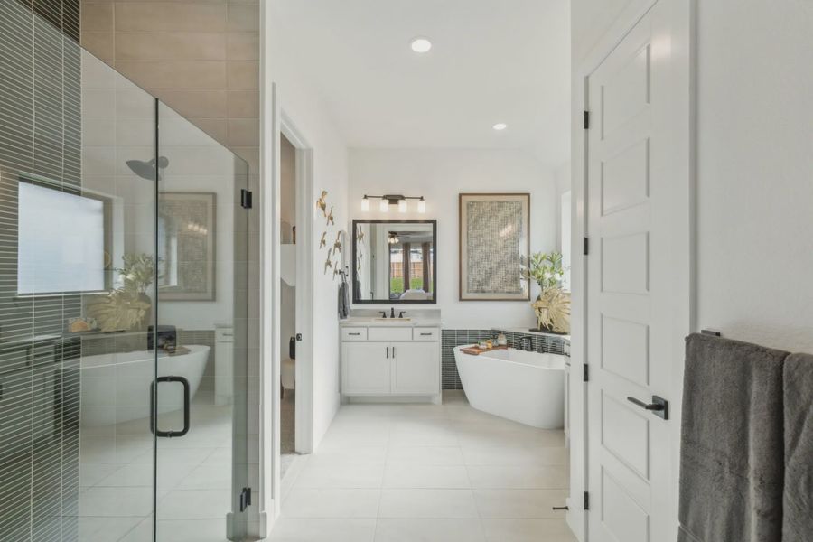 Representative furnished interior of a home built from the Winchester by Chesmar Homes in Lakeview Heights, Azle (Image 9).
