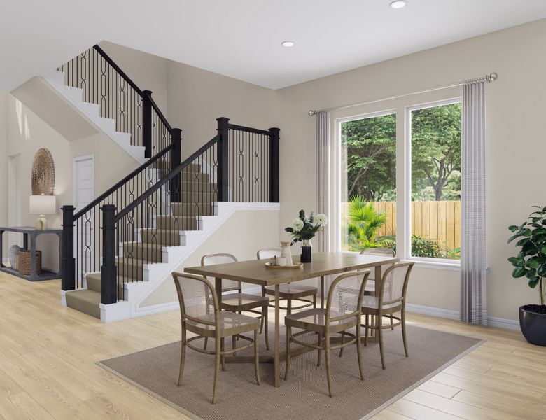 Furnished interior view inside a new home in Woodson’s Reserve, Spring (Image 4).