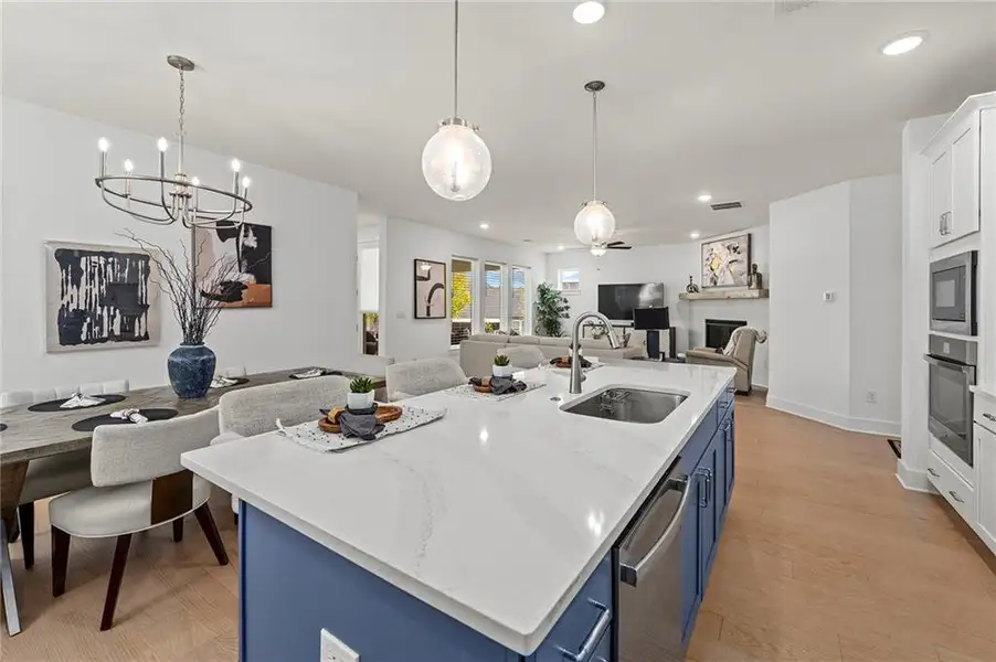 Furnished interior view inside a new home in Crescent Pointe at Great Sky, Canton (Image 18).